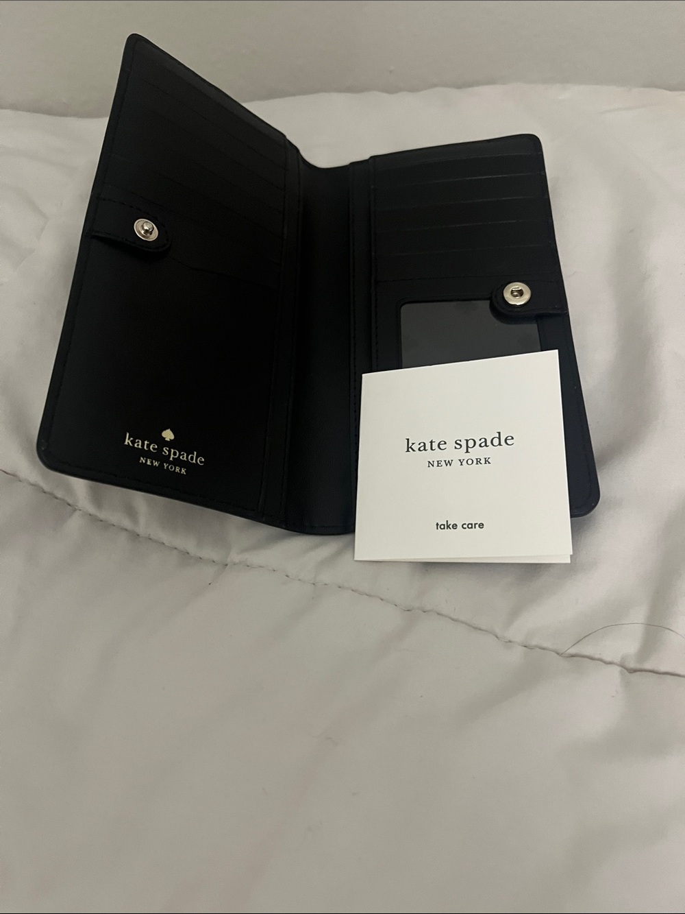 kate spade Black Floral Wallet Case with Multicolor Flowers - Picture 5 of 5